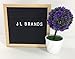Letter Board - Rustic White Wood, Sorting Tray, 525 Precut White, Pink, Gold Letters, Numbers, Emojis, Blue Felt 10x10 Farmhouse Antique Vintage Frame Changeable Message, Stand, Cotton Bag JL Brands