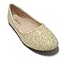 BellaMarie Girl Kids Dress Ballet Flat Slip On Comfortable Ballerina Synthetic Glitter Sparkle Shoes