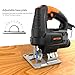 Jigsaw, Meterk 3000 SPM Jig Saw, Variable Speed 1-6 Bevel Angle 0°-45° Pure Copper Motor with 4pcs Wood Saw Blade 4pcs HSS Steel Saw Blades
