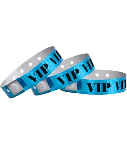 Lot De 100 Bracelets VIP Holographiques Dorés - 25 X 1,6 Cm - Entrée événements, Anniversaires, Clubs