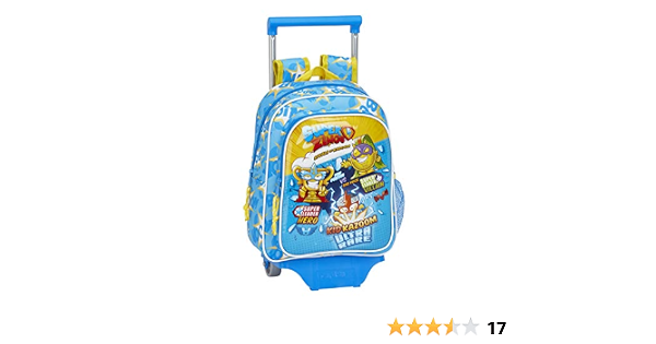 Safta 611976020 Mochila Pequeña Ruedas, Carro, Trolley Superzings, Infantil  : Amazon.es: Equipaje