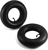 QWORK 2 Pieces 4.10/3.50-4 Inner Tube Bent Valve for Wheelbarrows Lawn Mowers view 7