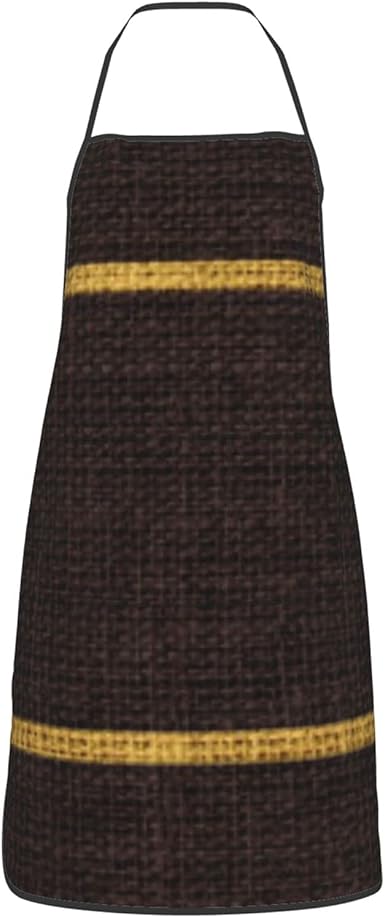 Küchenschürzen, dunkelbraun, rustikale Jute-Schürze mit Taschen