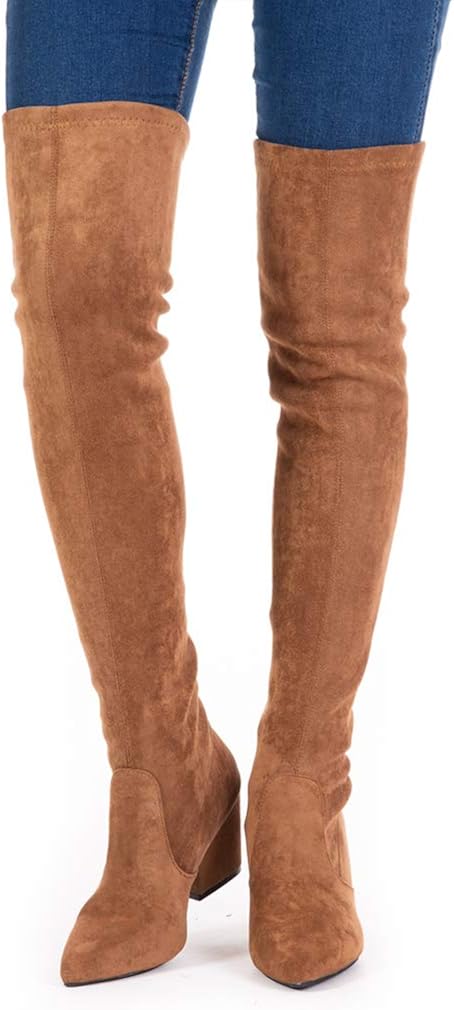  | N.N.G Women Boots Winter Over Knee Long Boots Fashion Boots Heels Autumn Quality Suede Comfort Square Heels US Size | Over-the-Knee