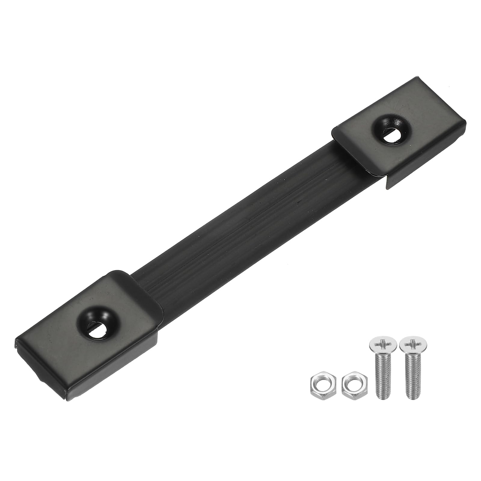 PATIKIL Handle Strap Replacement 6.3 Inch, Rubber Amplifiers Speaker Cabinet Strap Handle with Metal End Caps and Hardware Accessories, Black — image 1