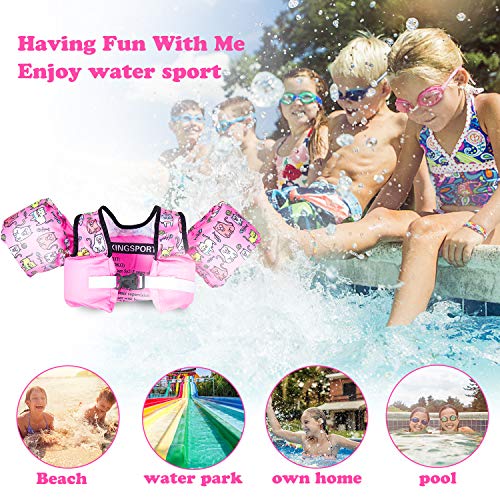 Kingsport Kids Swim Life Jacket, Floaties for Toddler Girls and Boys