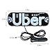 AutoEC Uber LED Sign Decor, Uber Flashing Hook on Car Window with DC12V Car Charger Inverter (Blue), Please Confirm Illegal Or Not Before Order