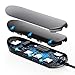 USB C Hub, USB C Adapter, XXBSAZ 8 in 1 Thunderbolt 3 Hub Dongle with 4K HDMI, Type C Charging Port, Ethernet, 3 USB 3.0 Ports, SD TF Card Reader for MacBook Pro 2018 and More USB C Devices, Grey