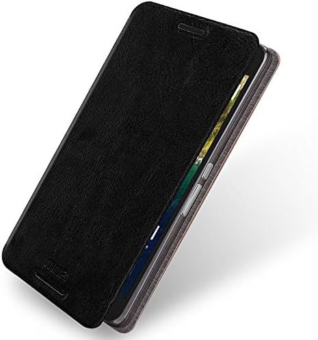 Nexus 6p Case, Asmart Premium Pu Leather Flip Cover TPU Back Phone Case Cover for Google Nexus 6p, Built-in Iron Sheet, Multi-angle Stand (Black)