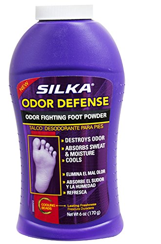 SILKA Odor Fighting Foot Powder, 6 ounce