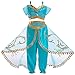 JiaDuo Girls Princess Jasmine Costume Halloween Party Dress Up 4-5 Years