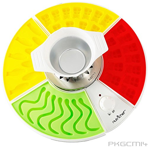 NutriChef Upgraded Gummy Maker Includes 4 Molds, Shaped Candy Reusable