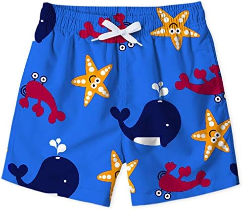 ALOOCA Kid Boys Swim Trunks 3D Quick Dry Summer Beach Shorts Casual Outdoor Surf Board Pants with Mesh Lining 4-12T
