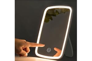 Makeup Mirror Dimmable Illumination Build, Vanity Mirror with Lights Modern Frame, Light Up Mirror for Dressing Table