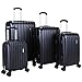 BEST TRAVEL 4 Piece ABS Trolley Luggage Travel Set Bag Suitcase Black 16" 20" 24" 28"