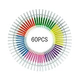 Bokit 60pcs Syringe Highlighters Fluorescent Injector Needle Watercolor Pen 6 Colors