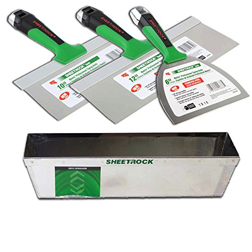 USG Sheetrock Matrix Stainless Steel Drywall Taping Knife Set 6"10"12