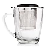 Extra Fine Mesh Tea Strainer, Loose Leaf Infuser Large Infuser Basket, Stainless Steel Filter