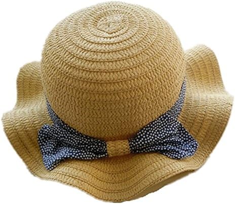 Spring/Summer Cotton Baby Girls's Outdoor Bowknot Sun Hat/Beach Hat, Straw hat