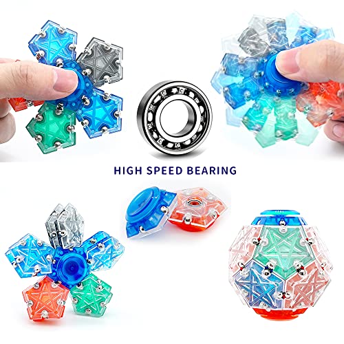 AOOMO Fidget Spinner Toys 14Piece Set，Puzzle Balls Building Blocks，Stress Reduction