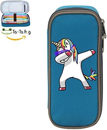 Fymanlu Dabbing Unicorn Big Capacity Pencil Case Bag Portable Stylish Nylon Pen Cases