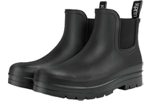 Kprm Short Rain Boots for Women Waterproof Ankle Womens Rubber Garden Rainboots for Mud Barn Gardening Yard Farm Work