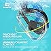 G2RISE SN02 Full Face Snorkel Mask - Easy Breath Airflow System with Minimum Volumetric Flow Rate & 180° Panoramic Integrated Lens Design for A Safe Adults/Kids Snorkeling (Black Blue, L/XL)
