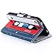 S5 Case, Gift_Source Brand Samsung Galaxy S5 Case, Luxury Fashion PU Leather Magnet Wallet Credit Card Holder Flip Case Cover for Samsung Galaxy S5 i9600/ Galaxy SV / Galaxy S V (2014) (Cassette Tape)