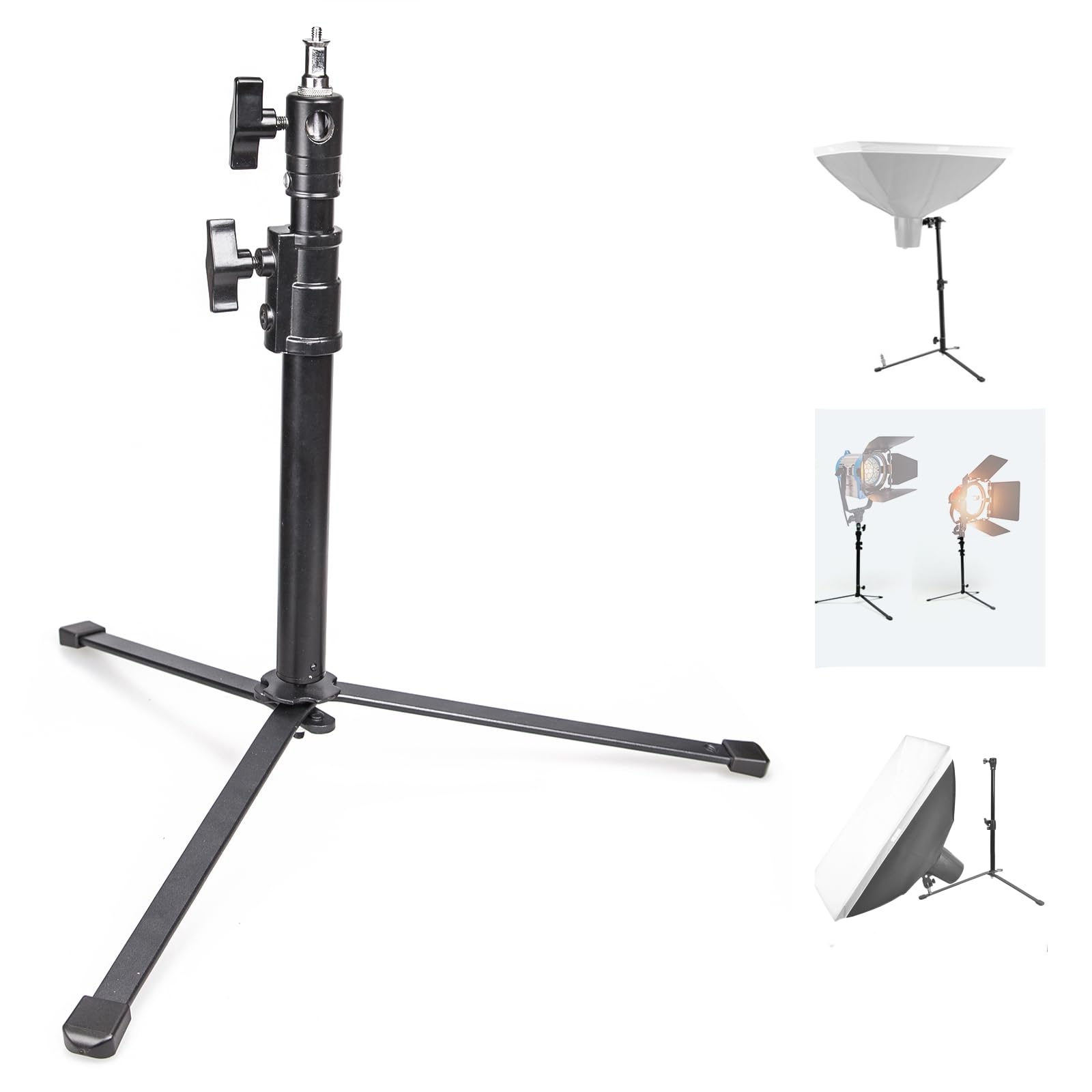 Photography Backlight Floor Light Stand Studio 23.6" Professional Photo Studio Lighting Stand Base Holder Support Tripod Lamp Stand for Photo Video Photography Softbox Spotlight Lighting Equipment