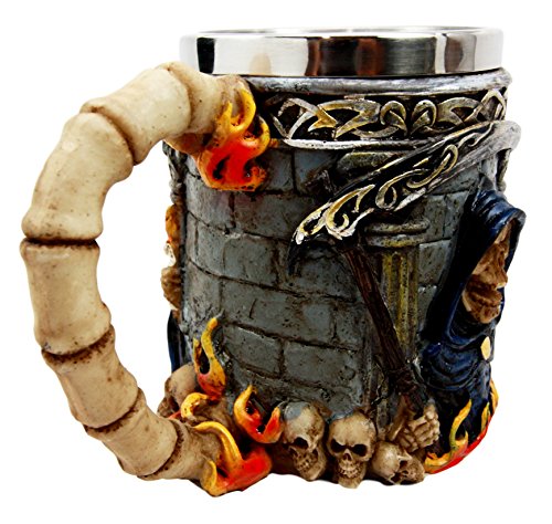 image for Atlantic Collectibles Day Of The Dead Holy Death Fire Grim Reaper With