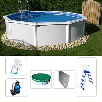 HKP-Handelskontor Preller GmbH Stahlwandpool Komplettset Starzon rund 3,60 x 1,20m, Rundpool, Stahlwandbecken