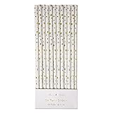 Meri Meri Gold Stars Paper Straws, Set of 24