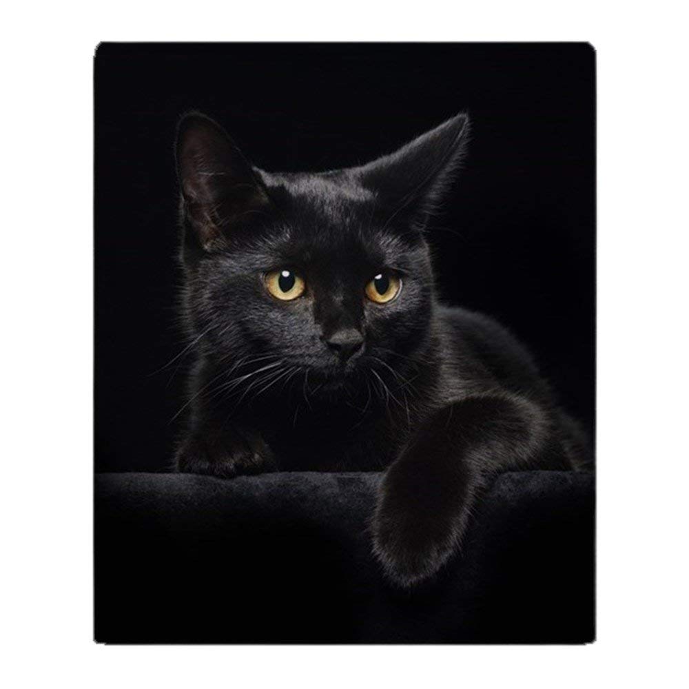 YISUMEI - Soft Fleece Blanket - Black Cat, 125 x 200 cm Throw Suitable for Sofa or Bed
