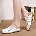 labato Women's Casual Leather Loafers Slip-On Slippers Driving Flat Shoes(7.5 M US,White)