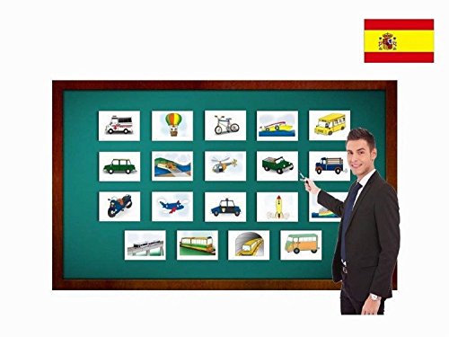 Tarjetas de vocabulario - Transporte - Transportation Flashcards in Spanish