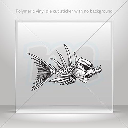 Sticker Fishbone Sketch Decoration Waterproof Racing Vehicle Tablet ATV Durab (5 X 3.09 In)