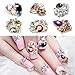 10Pcs DIY Shiny Metallic Rhinestones Crystal Phone Nail Art Tips Decorations 3D
