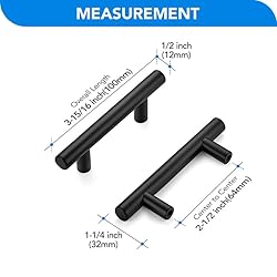 HOME EDIT Black Cabinet Handles 2-1/2 Inch Hole