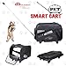 dbest products Pet Smart Cart, Medium, Black, Rolling Carrier with wheels soft sided collapsible Folding Travel Bag, Dog Cat Airline Approved Tote Luggage backpack