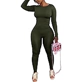 Women's 2 Piece Outfits Track Suits Long Sleeve Top Jogger Legging Pants Workout Sets for women