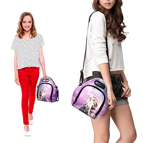 image for Neoprene Lunch Bag, Anyshock Insulated Lunch Tote Bento Box Organizer 