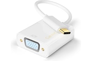 USB C to VGA Adapter, CableCreation USB 3.1 Type C to VGA Converter 1080P Compatible with Thunderbolt 3/4, MacBook Pro/Air 20