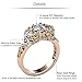 EVBEA Simulated Diamond Engagement Rings Rose Gold Halo CZ Flower Skull Promise Rings(Old,5)