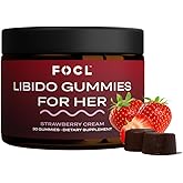 FOCL Female Libido Booster for Women - Boost Desire, Arousal, Energy, Helps Promote Hormone Balance - Horny Goat Weed, Fenugreek & Green Tea (30 Gummies Strawberry Cream)