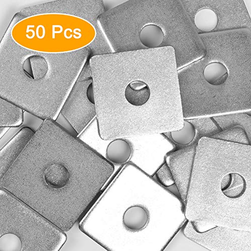 50 Pcs Heavy Duty 304 Stainless Steel Squares Washer Plate Fastener