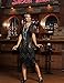 PrettyGuide Women's 1920s Dress Art Deco Cocktail Dress Short Sleeve XXL Burgundy
