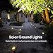 Solar Ground Lights, 8 LED Solar Disk Lights Outdoor Waterproof for Garden Yard Patio Pathway Lawn Driveway Walkway- Warm White (8 Pack)