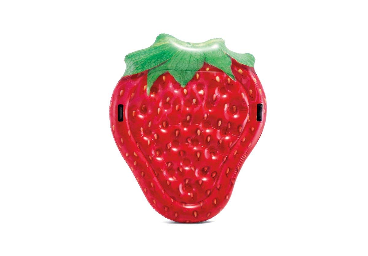 Intex 58781EU Inflatable Mattress, Realistic Strawberry Shape, Multicoloured