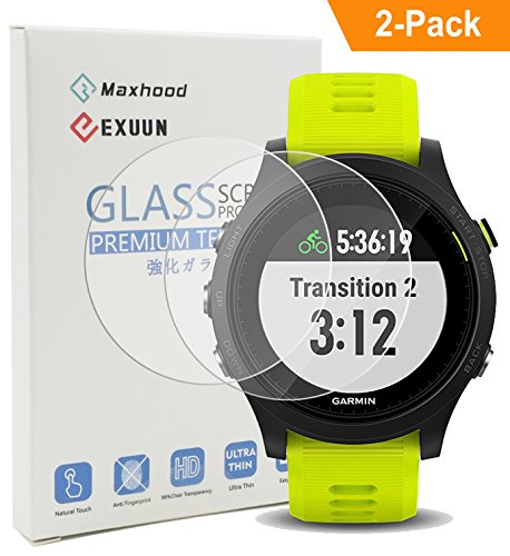 Poyiccot (2-Pack) Garmin Forerunner 935 Screen Protector Glass, 0.3mm Ultra-Thin 9H Hardness Anti-Fingerprint 2.5D Round…