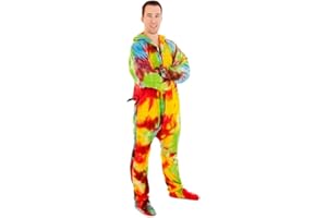 Forever Lazy Footed Adult Onesies, One-Piece Pajama Jumpsuits for Men and Women, Unisex. with Detachable Feet.